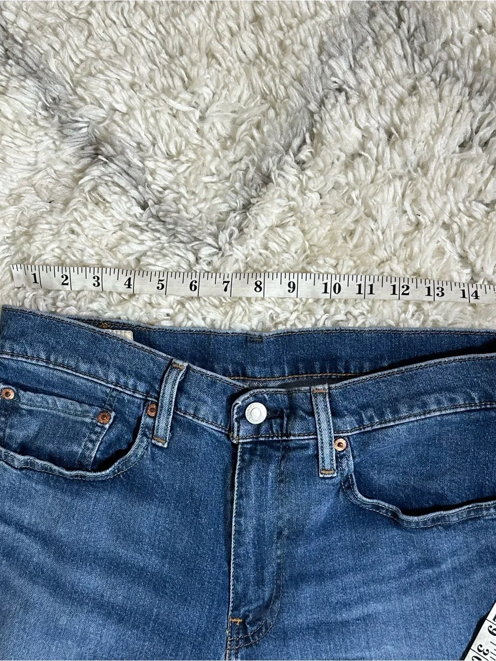 Levi's Dark Blue premium Straight Leg Jeans with Leather Patch